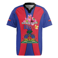 Personalized Haiti Coat Of Arms Rugby Jersey With Flag Color - Wonder Print Shop
