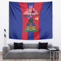 Personalized Haiti Coat Of Arms Tapestry With Flag Color - Wonder Print Shop
