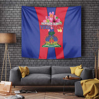 Personalized Haiti Coat Of Arms Tapestry With Flag Color - Wonder Print Shop
