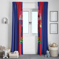 Personalized Haiti Coat Of Arms Window Curtain With Flag Color - Wonder Print Shop