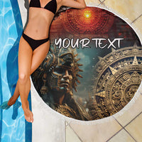 Personalized Mexican Aztec Warriors Beach Blanket - Wonder Print Shop