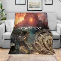 Personalized Mexican Aztec Warriors Blanket