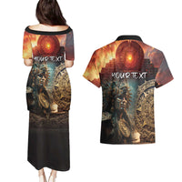 Personalized Mexican Aztec Warriors Couples Matching Puletasi and Hawaiian Shirt - Wonder Print Shop
