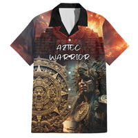Personalized Mexican Aztec Warriors Family Matching Off The Shoulder Long Sleeve Dress and Hawaiian Shirt - Wonder Print Shop