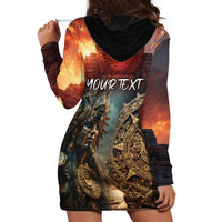 Personalized Mexican Aztec Warriors Hoodie Dress - Wonder Print Shop