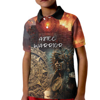 Personalized Mexican Aztec Warriors Kid Polo Shirt - Wonder Print Shop