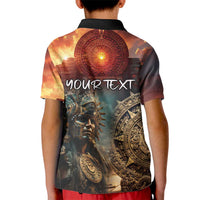 Personalized Mexican Aztec Warriors Kid Polo Shirt - Wonder Print Shop