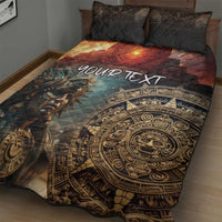 Personalized Mexican Aztec Warriors Quilt Bed Set - Wonder Print Shop