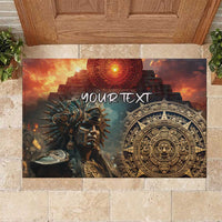 Personalized Mexican Aztec Warriors Rubber Doormat - Wonder Print Shop