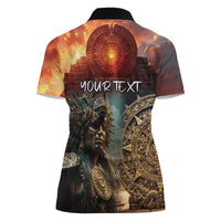 Personalized Mexican Aztec Warriors Women Polo Shirt - Wonder Print Shop