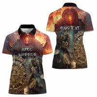 Personalized Mexican Aztec Warriors Women Polo Shirt - Wonder Print Shop