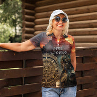 Personalized Mexican Aztec Warriors Women Polo Shirt - Wonder Print Shop