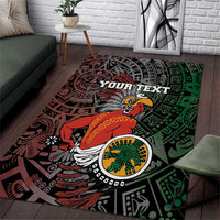 Personalized Mexican Tribal Aztec Warriors Area Rug Aztec Sun God - Wonder Print Shop