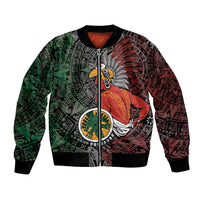 Personalized Mexican Tribal Aztec Warriors Bomber Jacket Aztec Sun God - Wonder Print Shop