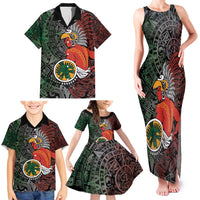 Personalized Mexican Tribal Aztec Warriors Family Matching Tank Maxi Dress and Hawaiian Shirt Aztec Sun God - Wonder Print Shop