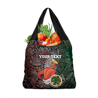 Personalized Mexican Tribal Aztec Warriors Grocery Bag Aztec Sun God