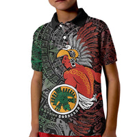 Personalized Mexican Tribal Aztec Warriors Kid Polo Shirt Aztec Sun God - Wonder Print Shop