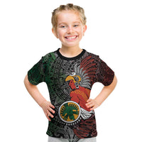 Personalized Mexican Tribal Aztec Warriors Kid T Shirt Aztec Sun God - Wonder Print Shop