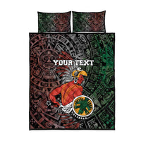Personalized Mexican Tribal Aztec Warriors Quilt Bed Set Aztec Sun God - Wonder Print Shop
