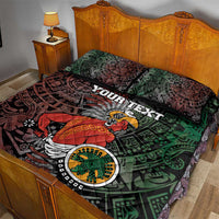 Personalized Mexican Tribal Aztec Warriors Quilt Bed Set Aztec Sun God - Wonder Print Shop