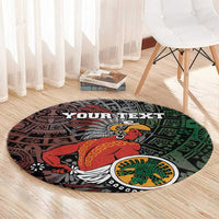 Personalized Mexican Tribal Aztec Warriors Round Carpet Aztec Sun God