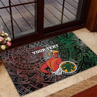 Personalized Mexican Tribal Aztec Warriors Rubber Doormat Aztec Sun God - Wonder Print Shop