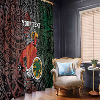 Personalized Mexican Tribal Aztec Warriors Window Curtain Aztec Sun God - Wonder Print Shop