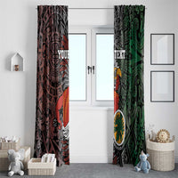 Personalized Mexican Tribal Aztec Warriors Window Curtain Aztec Sun God - Wonder Print Shop