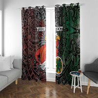 Personalized Mexican Tribal Aztec Warriors Window Curtain Aztec Sun God - Wonder Print Shop