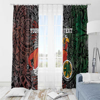 Personalized Mexican Tribal Aztec Warriors Window Curtain Aztec Sun God - Wonder Print Shop