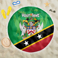 Personalized Saint Kitts And Nevis Beach Blanket Country Above Self - Wonder Print Shop