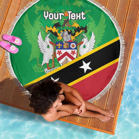 Personalized Saint Kitts And Nevis Beach Blanket Country Above Self - Wonder Print Shop