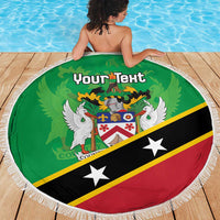 Personalized Saint Kitts And Nevis Beach Blanket Country Above Self - Wonder Print Shop