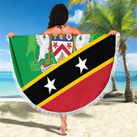 Personalized Saint Kitts And Nevis Beach Blanket Country Above Self - Wonder Print Shop