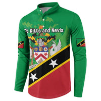 Personalized Saint Kitts And Nevis Button Sweatshirt Country Above Self - Wonder Print Shop