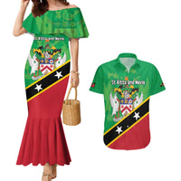 Personalized Saint Kitts And Nevis Couples Matching Mermaid Dress and Hawaiian Shirt Country Above Self - Wonder Print Shop