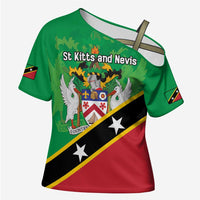 Personalized Saint Kitts And Nevis Cross Shoulder Shirt Country Above Self - Wonder Print Shop