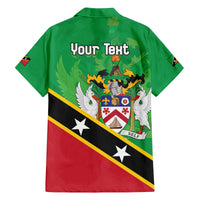 Personalized Saint Kitts And Nevis Family Matching Off The Shoulder Long Sleeve Dress and Hawaiian Shirt Country Above Self - Wonder Print Shop