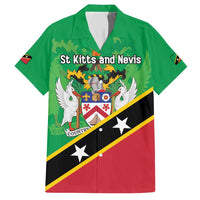 Personalized Saint Kitts And Nevis Family Matching Short Sleeve Bodycon Dress and Hawaiian Shirt Country Above Self - Wonder Print Shop