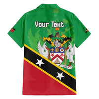 Personalized Saint Kitts And Nevis Family Matching Short Sleeve Bodycon Dress and Hawaiian Shirt Country Above Self - Wonder Print Shop