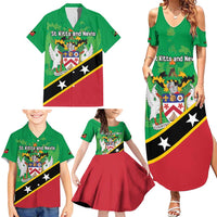 Personalized Saint Kitts And Nevis Family Matching Summer Maxi Dress and Hawaiian Shirt Country Above Self - Wonder Print Shop