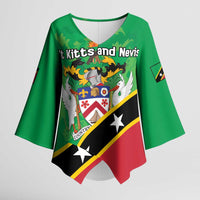 Personalized Saint Kitts And Nevis Kimono Sleeve Blouse Country Above Self - Wonder Print Shop