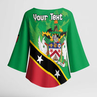 Personalized Saint Kitts And Nevis Kimono Sleeve Blouse Country Above Self - Wonder Print Shop
