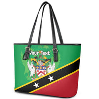 Personalized Saint Kitts And Nevis Leather Tote Bag Country Above Self - Wonder Print Shop