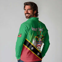 Personalized Saint Kitts And Nevis Long Sleeve Polo Shirt Country Above Self - Wonder Print Shop