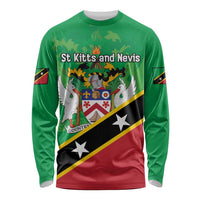 Personalized Saint Kitts And Nevis Long Sleeve Shirt Country Above Self - Wonder Print Shop