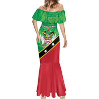 Personalized Saint Kitts And Nevis Mermaid Dress Country Above Self - Wonder Print Shop