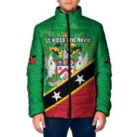 Personalized Saint Kitts And Nevis Padded Jacket Country Above Self - Wonder Print Shop