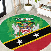 Personalized Saint Kitts And Nevis Round Carpet Country Above Self - Wonder Print Shop