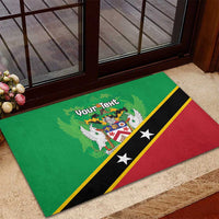 Personalized Saint Kitts And Nevis Rubber Doormat Country Above Self - Wonder Print Shop
